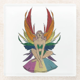 Posavasos De Vidrio Hada pansexual