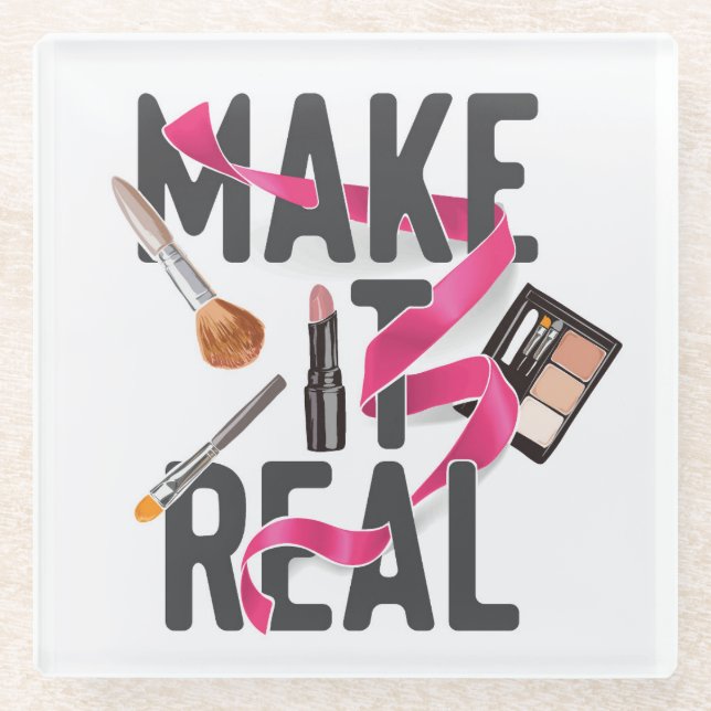 Posavasos De Vidrio Hágalo real (Anverso)