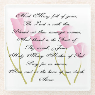 Posavasos De Vidrio Hail Mary Prayer