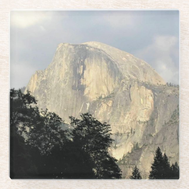 Posavasos De Vidrio Half Dome, Parque Nacional Yosemite, CA (Anverso)