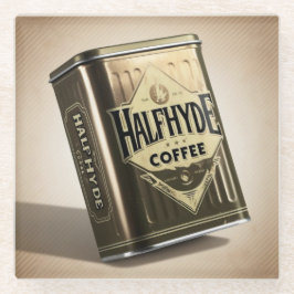 Posavasos De Vidrio Halfhyde Coffee Co Retro Tin