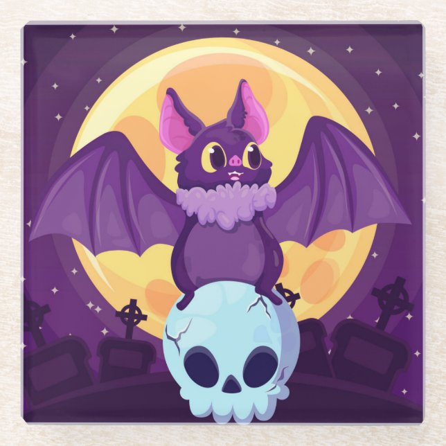 Posavasos De Vidrio Halloween (Anverso)