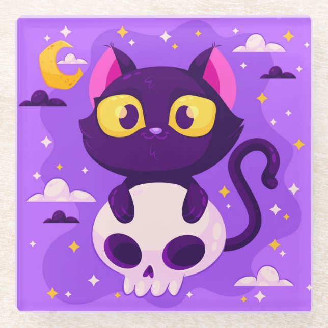 Posavasos De Vidrio Halloween (Anverso)