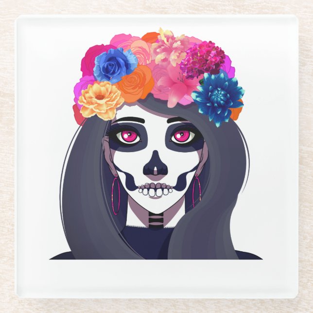 Posavasos De Vidrio Halloween  (Anverso)