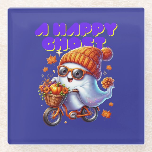 Posavasos De Vidrio Halloween Boo Ghost Coaster (Anverso)