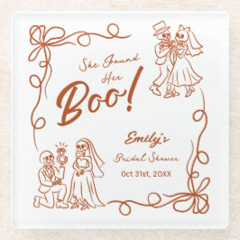 Posavasos De Vidrio Halloween Bridal Shower