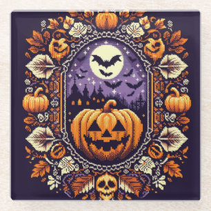 Posavasos De Vidrio Halloween/Calabaza