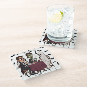 Posavasos De Vidrio Halloween de la Dulce Festividad de Monster