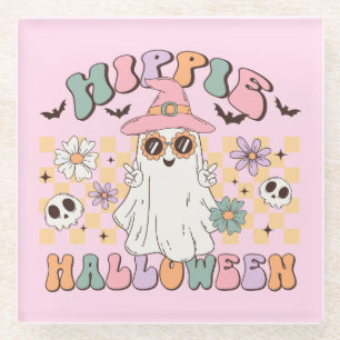 Posavasos De Vidrio Halloween hippie