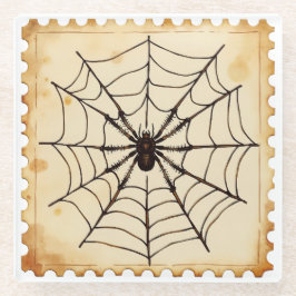 Posavasos De Vidrio Halloween "Midnight Spinner"