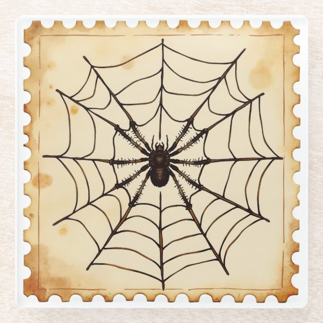 Posavasos De Vidrio Halloween "Midnight Spinner" (Anverso)