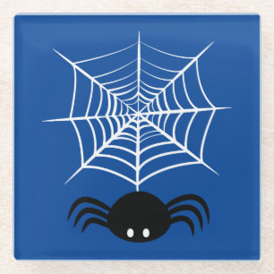 Posavasos De Vidrio Halloween Spider Web