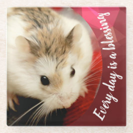 Posavasos De Vidrio Hammyville - Cute Robo Hamster