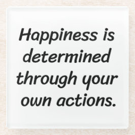 Posavasos De Vidrio Happiness Glass Coaster