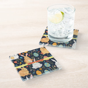 Posavasos De Vidrio Happy Easter Boho Bunny Collection