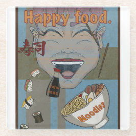 Posavasos De Vidrio Happy food