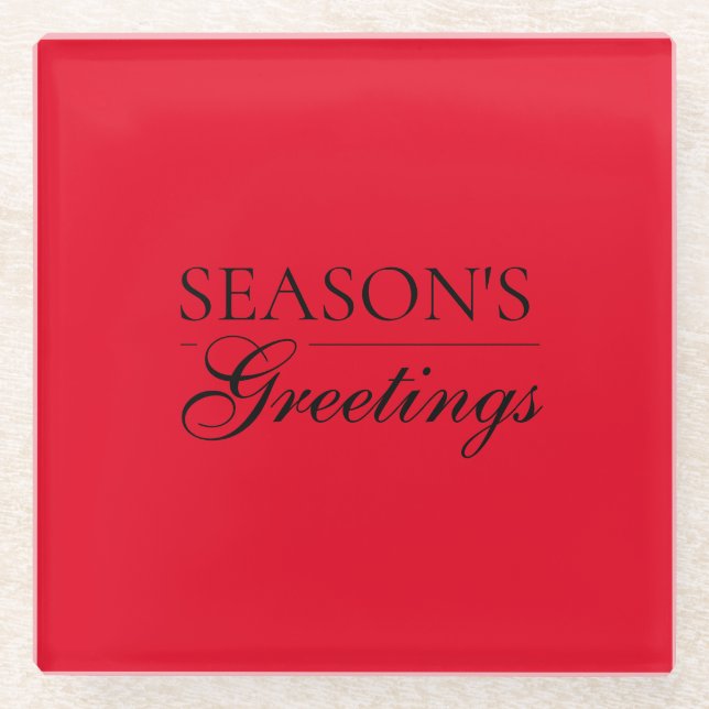 Posavasos De Vidrio Happy New Year Merry Christmas Holiday Season (Anverso)