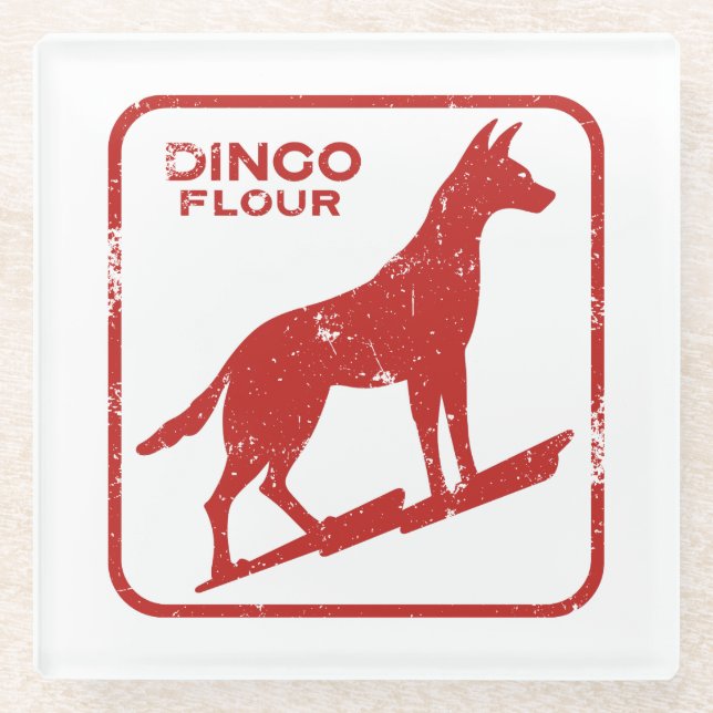 Posavasos De Vidrio Harina de Dingo (Anverso)