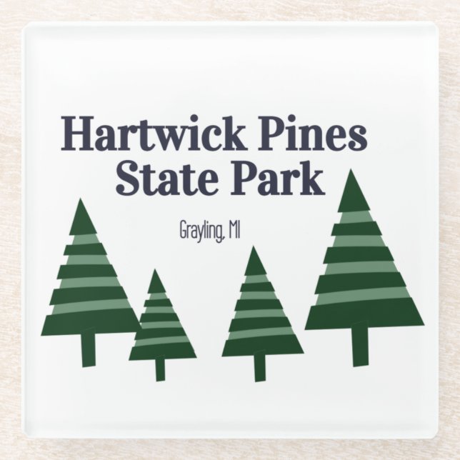 Posavasos De Vidrio Hartwick Pines Glass Coaster (Anverso)