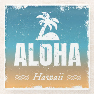 Posavasos De Vidrio Hawaiana retra Hawaii