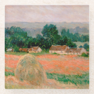 Posavasos De Vidrio Haystack en Giverny - Claude Monet - 1886