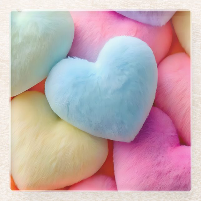 Posavasos De Vidrio Hearts Coaster (Anverso)