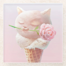 Posavasos De Vidrio Helado Kitty - Rosy & Dreamy