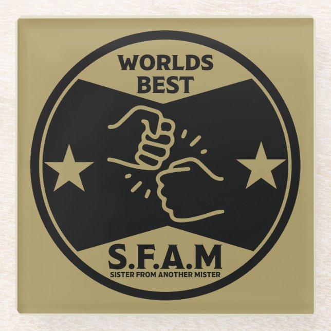 Posavasos De Vidrio Hermana De Otro Mister (Anverso)