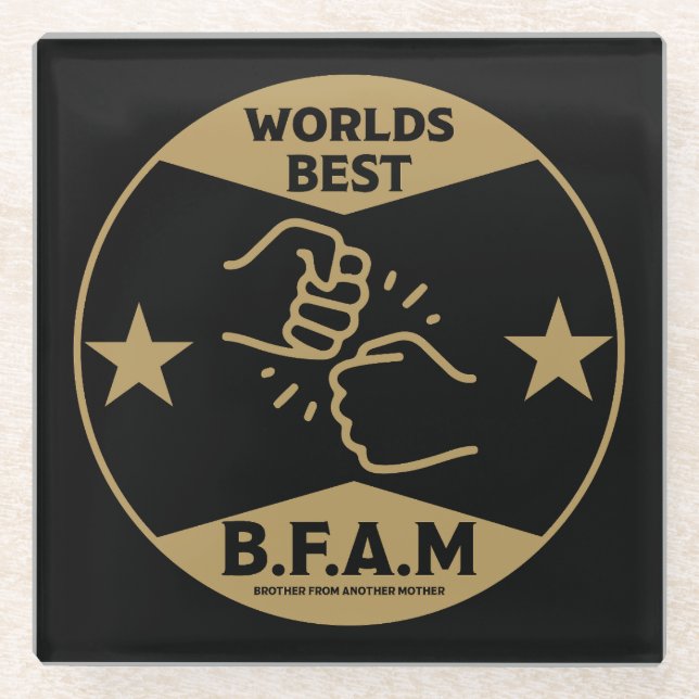 Posavasos De Vidrio Hermano de otra madre (Anverso)