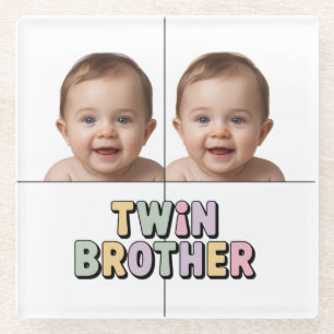 Posavasos De Vidrio Hermano gemelo bebé
