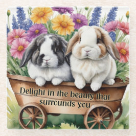 Posavasos De Vidrio Hermosa Bonito de conejo conejo conejo