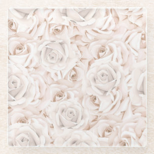 Posavasos De Vidrio Hermosa Floral