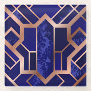 Posavasos De Vidrio Hermosas galeras de vidrio azul violeta