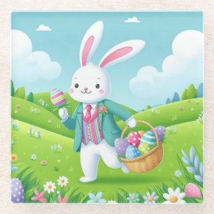 Posavasos De Vidrio Hermoso de Pascua, lindo y colorido