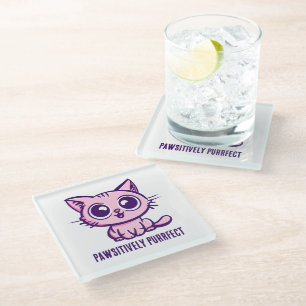 Posavasos De Vidrio Hermoso Manga Kitten, Hermoso Manga