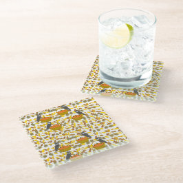 Posavasos De Vidrio Hibou et Citrouilles