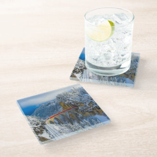 Posavasos De Vidrio Hielo y nieve   Bernina Express, Suiza