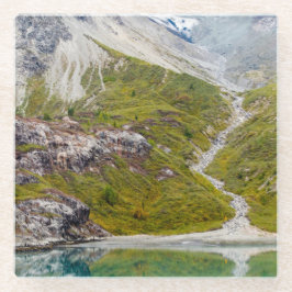 Posavasos De Vidrio Hielo y verde