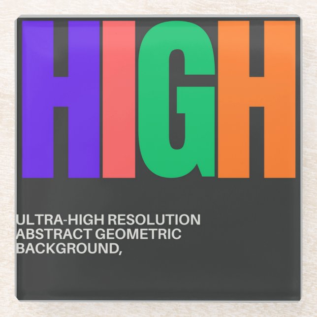 Posavasos De Vidrio High-Resolution Abstract Art (Anverso)