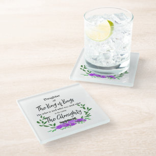 Posavasos De Vidrio Hija del REY