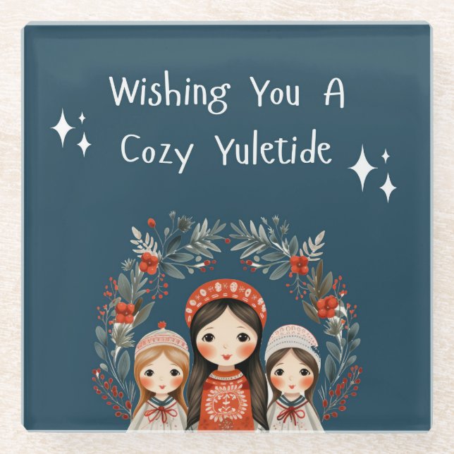 Posavasos De Vidrio Hijos y madres Navidades Hijos de Hijos (Anverso)