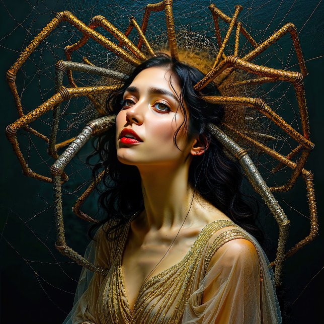 Posavasos De Vidrio Hilos de la transformación de Aracne transgresiva (Subido por el creador)