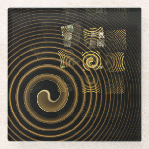 Posavasos De Vidrio Hipnosis Arte abstracto