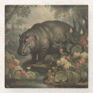 Posavasos De Vidrio Hippo Botánico Vintage