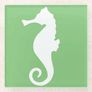 Posavasos De Vidrio Hipposo marino verde