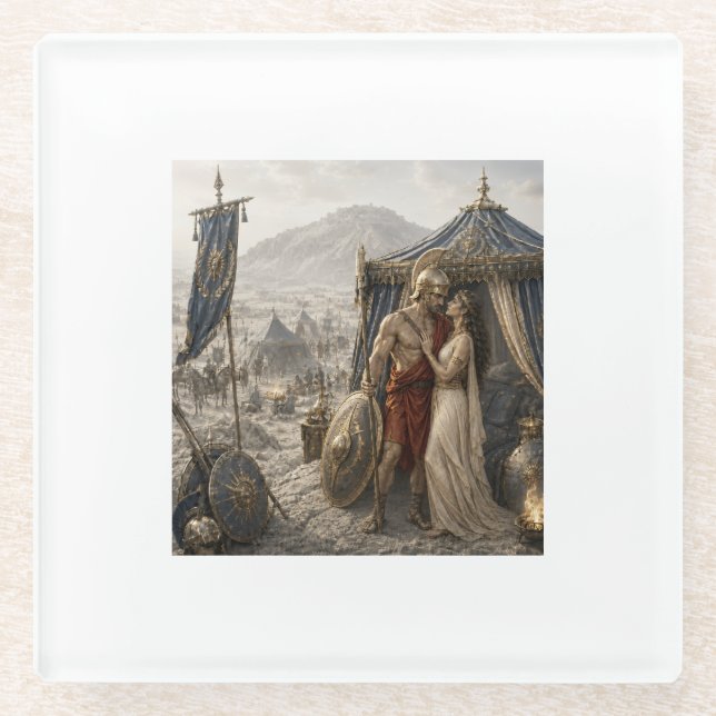 Posavasos De Vidrio Historia Antigua (Anverso)