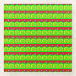 Posavasos De Vidrio Historia festiva de los Navidades "Merry"