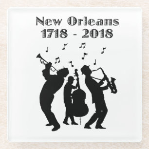 Posavasos De Vidrio Histórico Tricentenario de Nueva Orleans