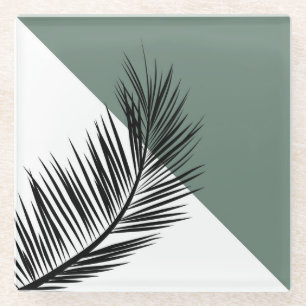Posavasos De Vidrio Hoja de palma