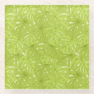 Posavasos De Vidrio Hojas de la palmera